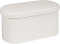 portaoggetti ottomana pieghevole, sgabello ottomano Boucle, panca portaoggetti di fine letto, poggiapiedi per soggiorno, camera da letto, 76x38x38cm, bianco