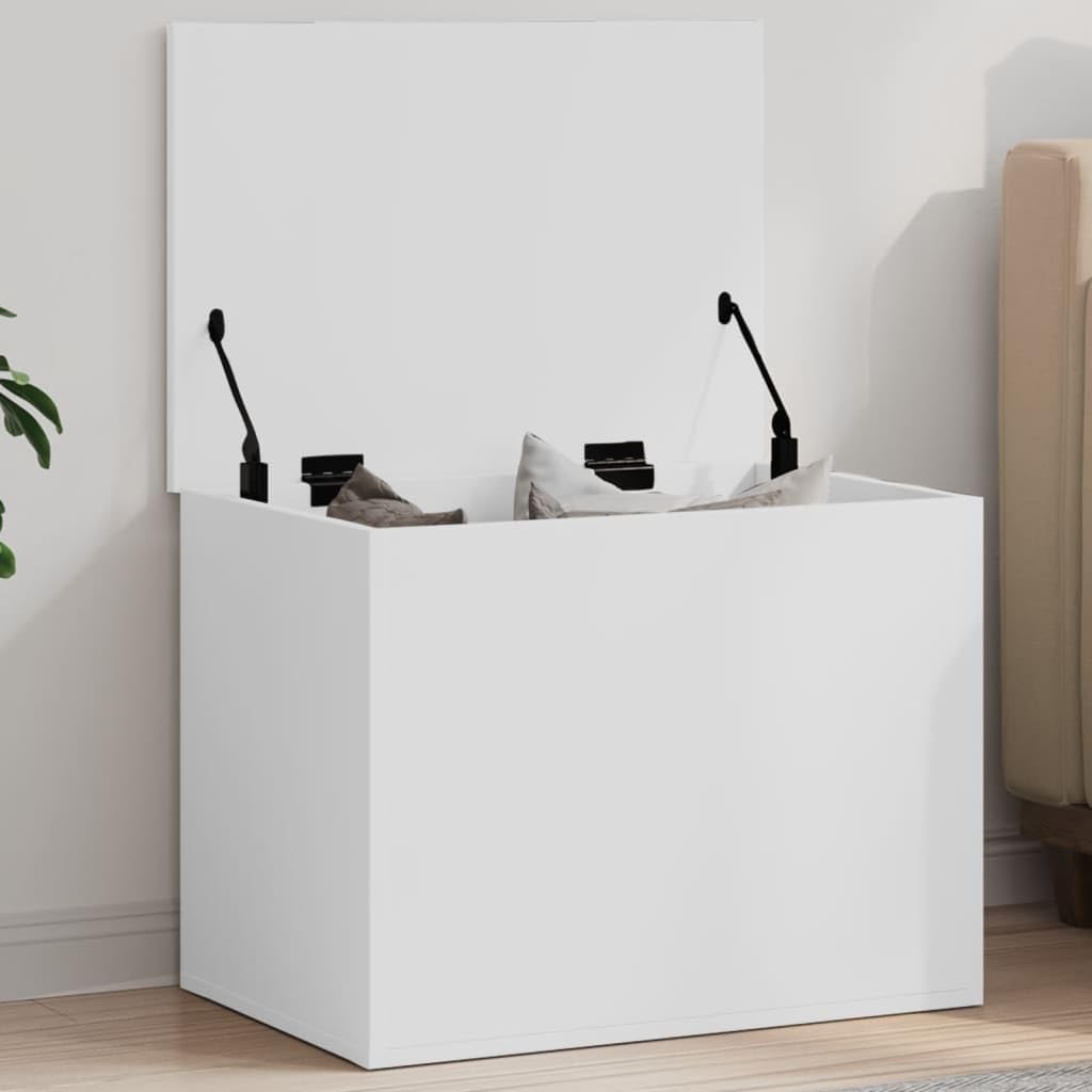Portaoggetti, Cassapanca con Coperchio a Molle, 60x42x46 cm, Legno Multistrato, per Soggiorno Camera da Letto e Salotto