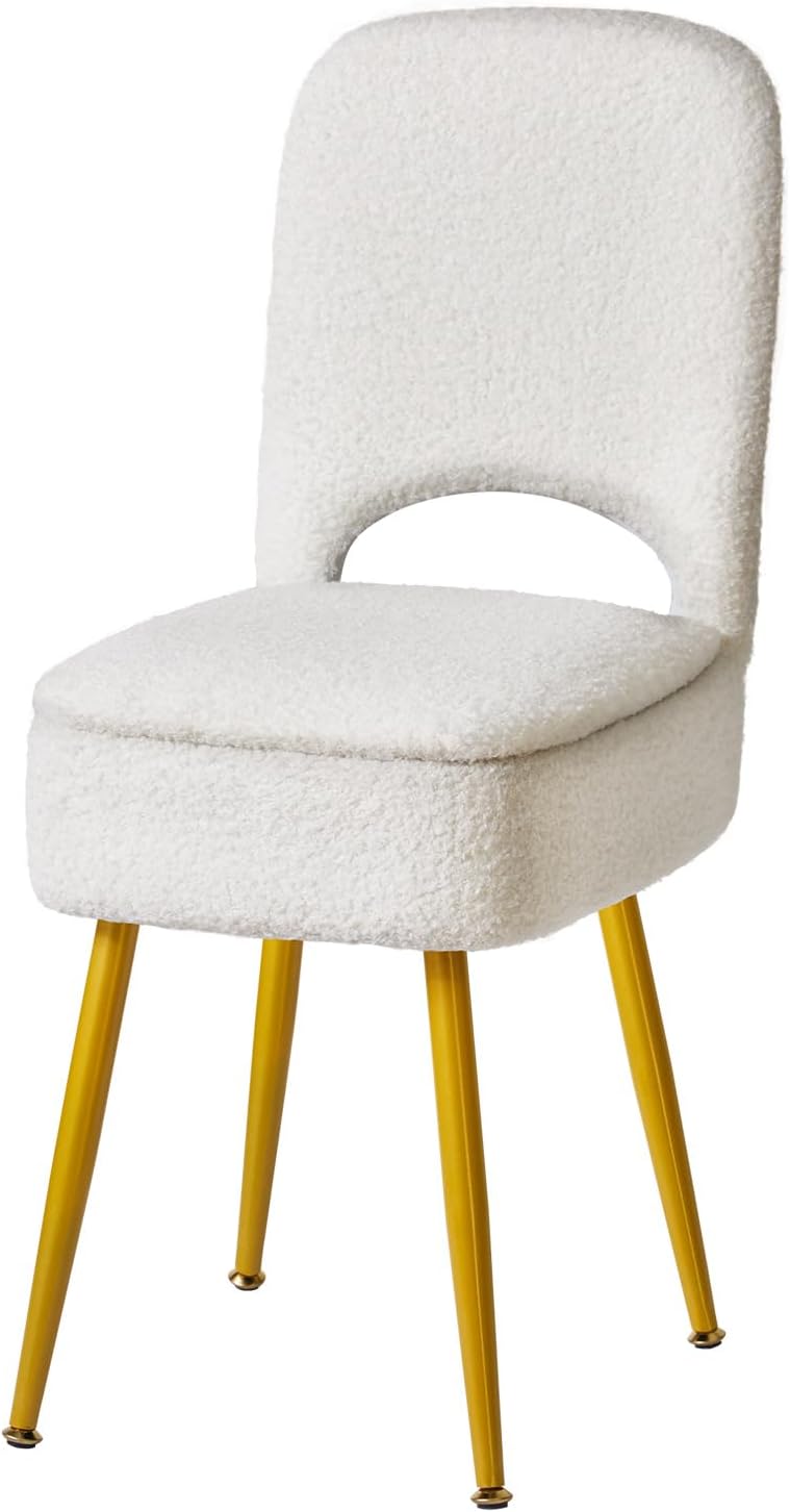 di design Angelo, bianca, con vano portaoggetti, portata massima 110 kg, 1-2 persone, panca imbottita per camera da letto, stoccaggio, soggiorno, gambe in acciaio, 45 x 101 x 46 cm (A x L x